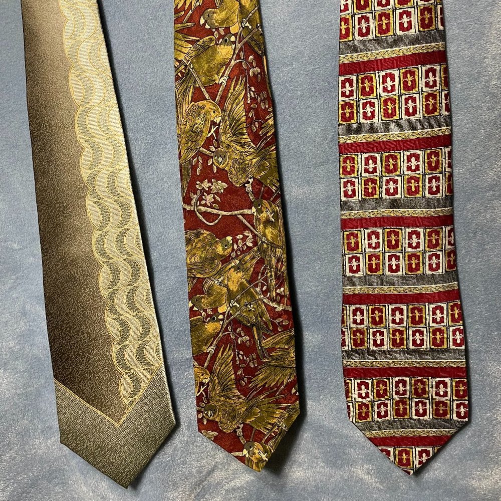 Bundle of 3 100% Silk Used Neckties